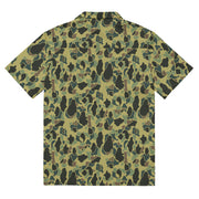 Frog Skin Olive Canopy CAMO Unisex Short-Sleeve Button Shirt - Button-Up