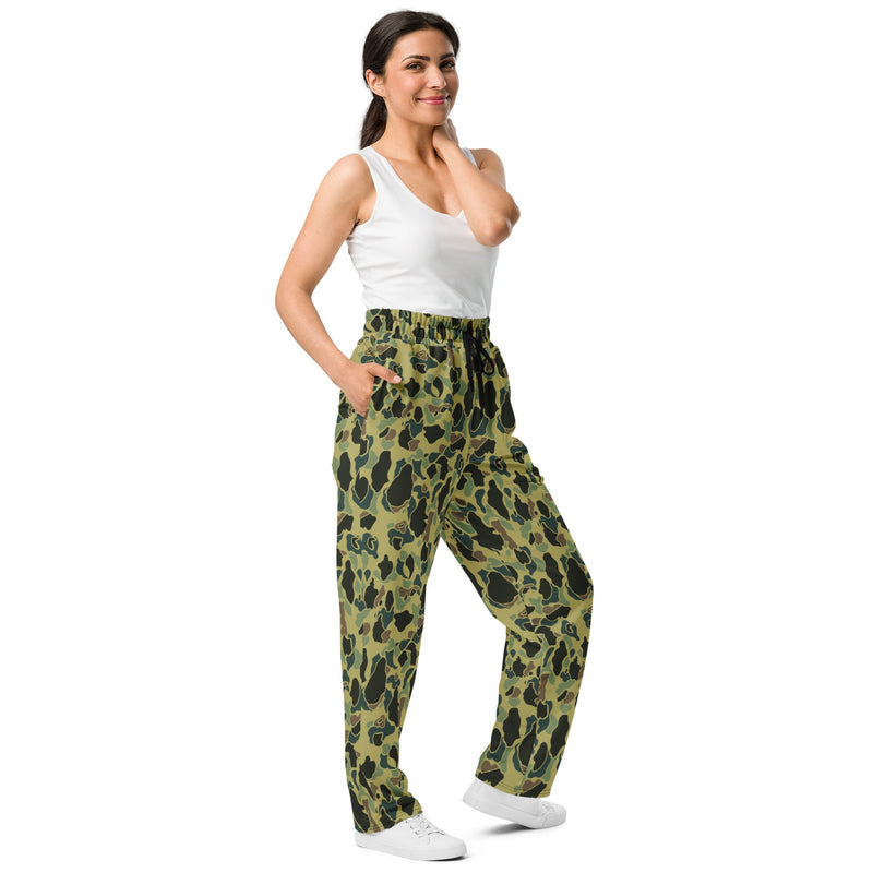 Frog Skin Olive Canopy CAMO Unisex Wide-Leg Joggers