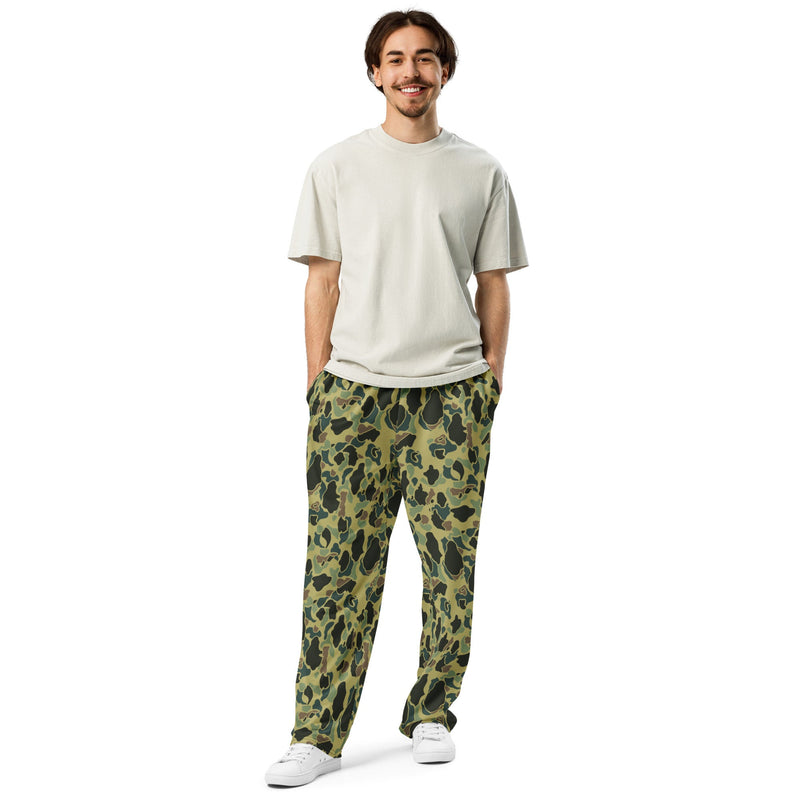 Frog Skin Olive Canopy CAMO Unisex Wide-Leg Joggers
