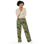 Frog Skin Olive Canopy CAMO Unisex Wide-Leg Leisure Pants - Pant