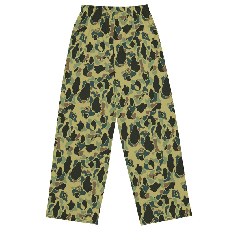 Frog Skin Olive Canopy CAMO Unisex Wide-Leg Leisure Pants - Pant