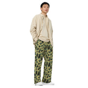 Frog Skin Olive Canopy CAMO Unisex Wide-Leg Leisure Pants - Pant