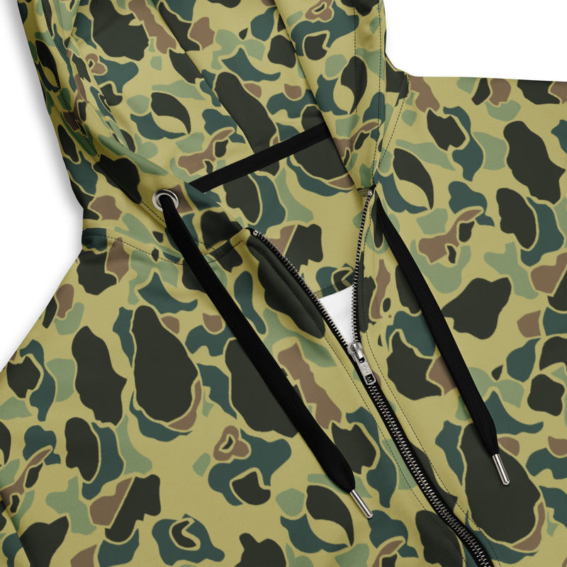 Frog Skin Olive Canopy CAMO Unisex Zip Hoodie