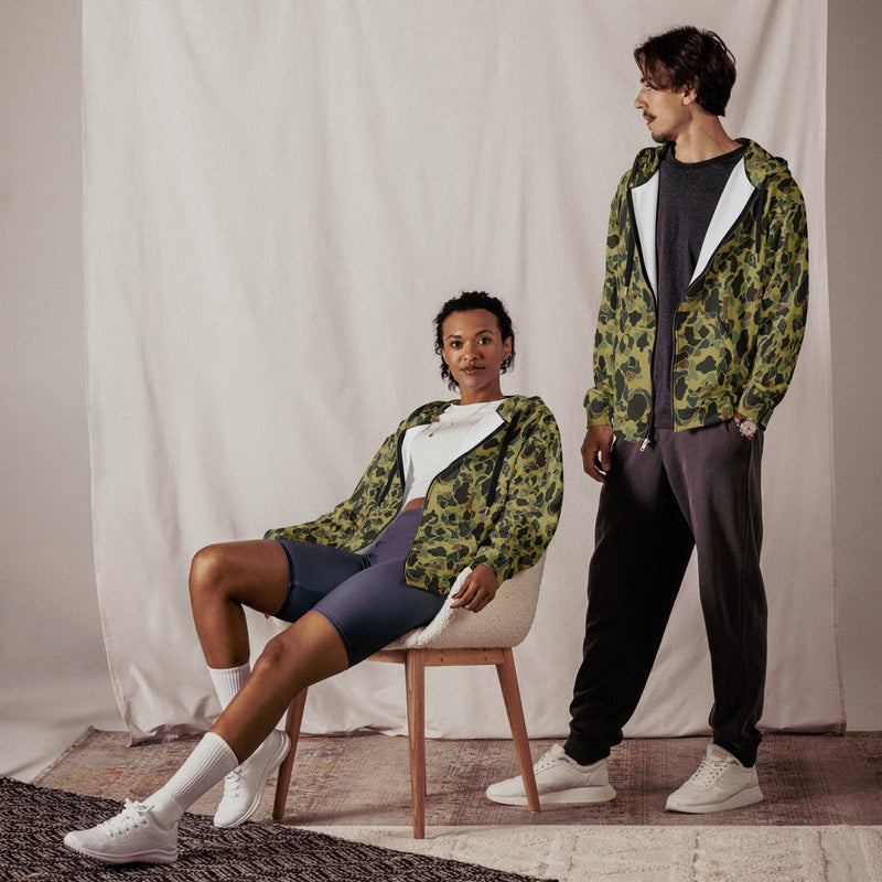 Frog Skin Olive Canopy CAMO Unisex Zip Hoodie