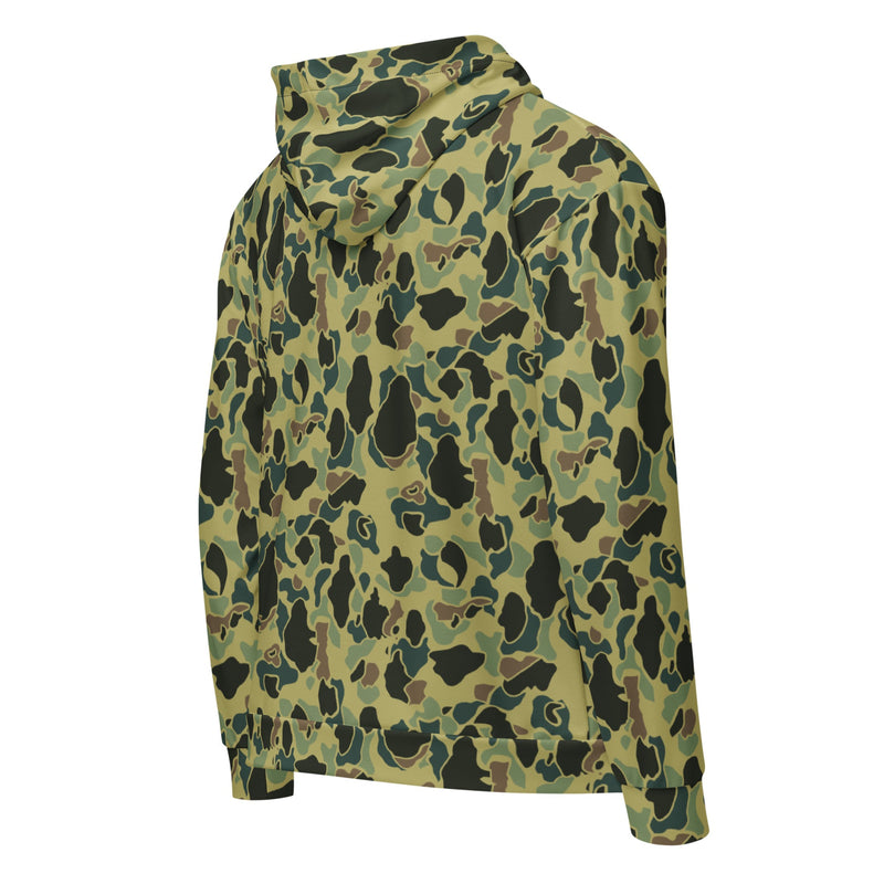 Frog Skin Olive Canopy CAMO Unisex Zip Hoodie