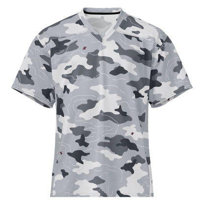 Frozen Tundra Topo CAMO Unisex American Football Jersey - 2XS