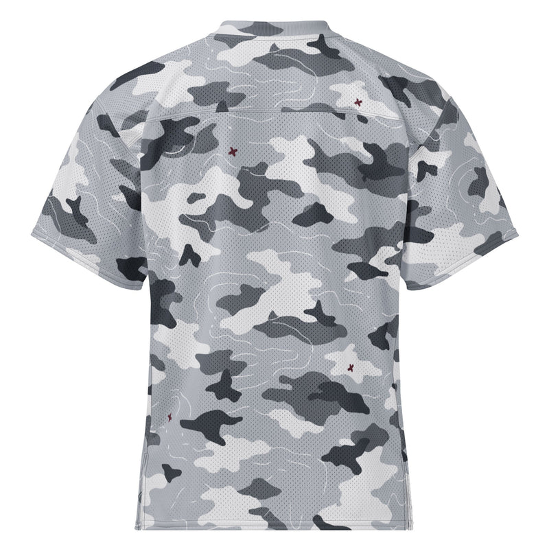 Frozen Tundra Topo CAMO Unisex American Football Jersey