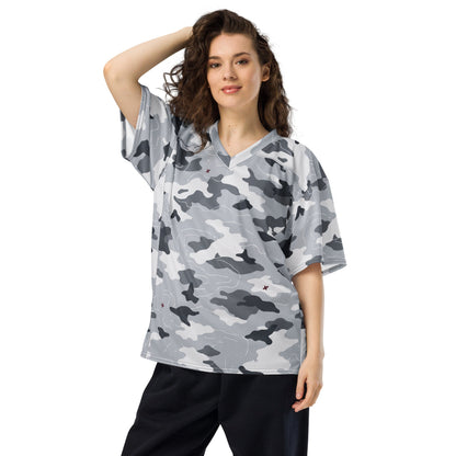 Frozen Tundra Topo CAMO Unisex American Football Jersey