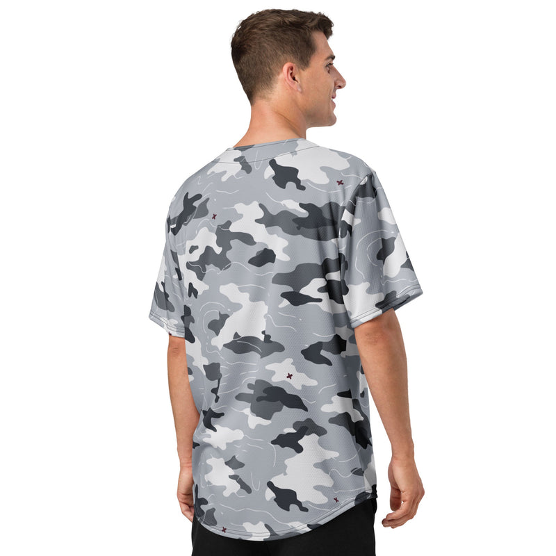 Frozen Tundra Topo CAMO Unisex Baseball Jersey
