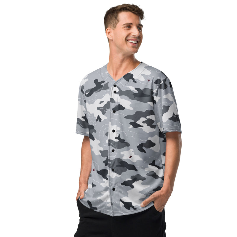 Frozen Tundra Topo CAMO Unisex Baseball Jersey