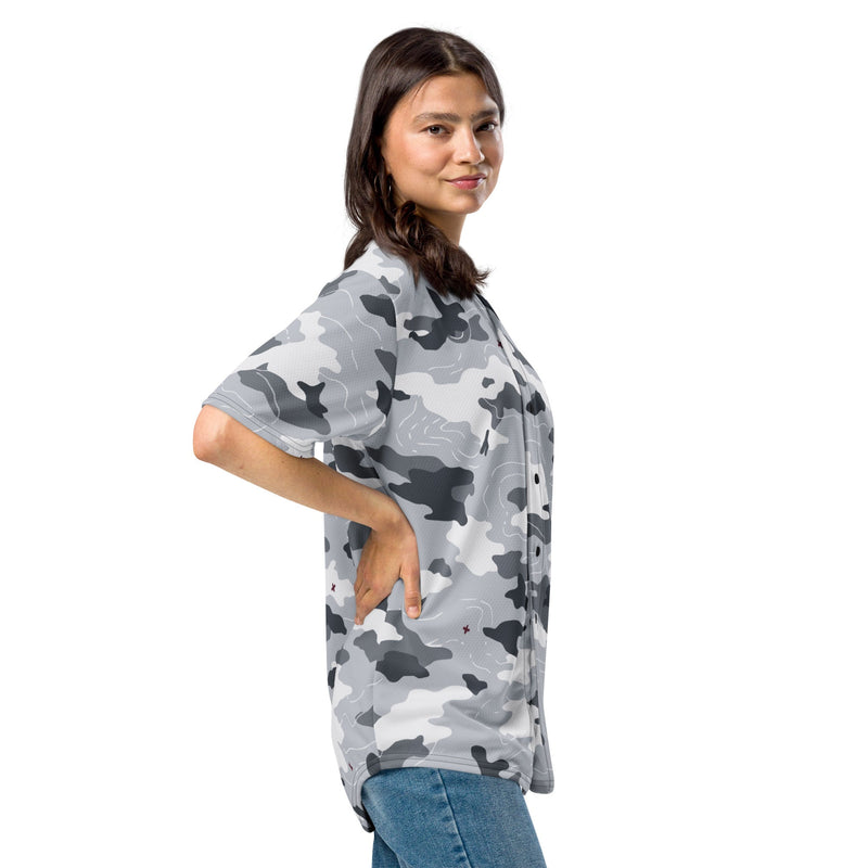 Frozen Tundra Topo CAMO Unisex Baseball Jersey