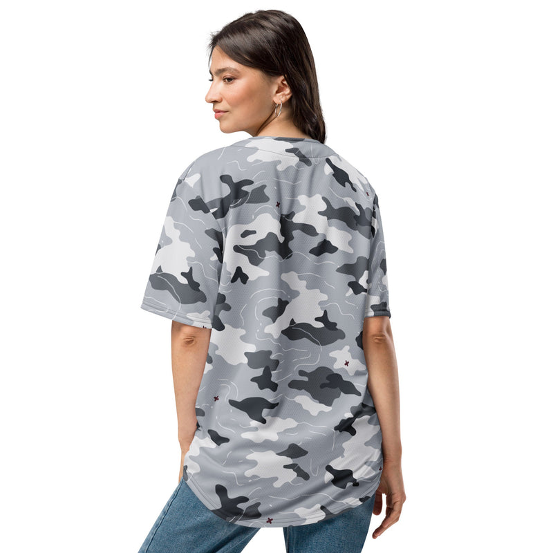 Frozen Tundra Topo CAMO Unisex Baseball Jersey