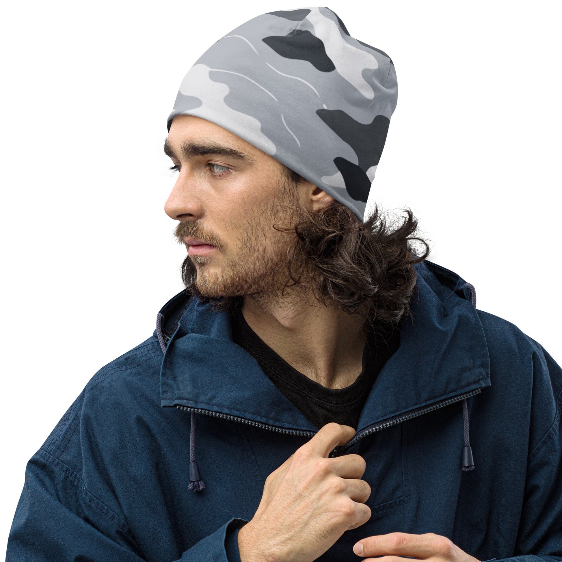 Frozen Tundra Topo CAMO Beanie - S - Beanies