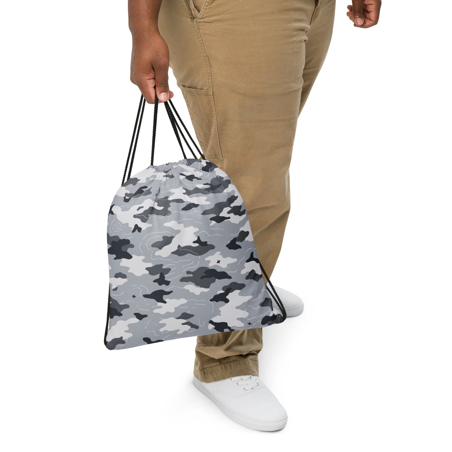 Frozen Tundra Topo CAMO Drawstring Bag - Bags