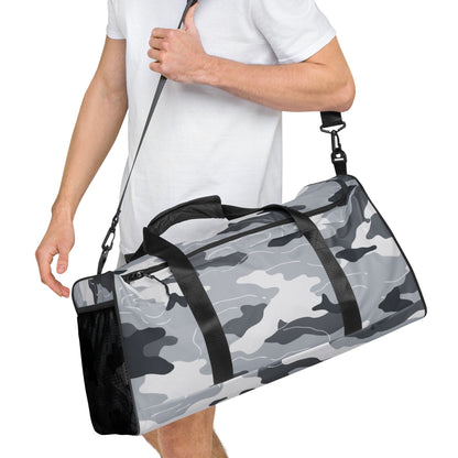 Frozen Tundra Topo CAMO Duffle Bag