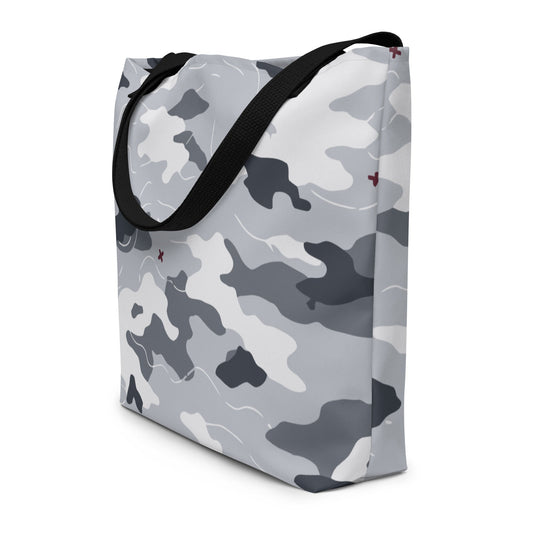 Frozen Tundra Topo CAMO Large Tote Bag - Bags