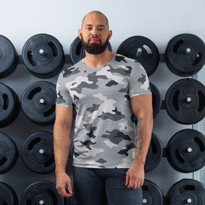 Frozen Tundra Topo CAMO Mens athletic t-shirt - XS - Athletic T-Shirts