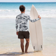 Frozen Tundra Topo CAMO Mens Long-sleeve Rash Guard
