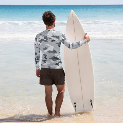 Frozen Tundra Topo CAMO Mens Long-sleeve Rash Guard - Guards