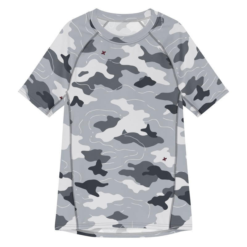 Frozen Tundra Topo CAMO Mens Short-Sleeve Rash Guard - 2XS - SS