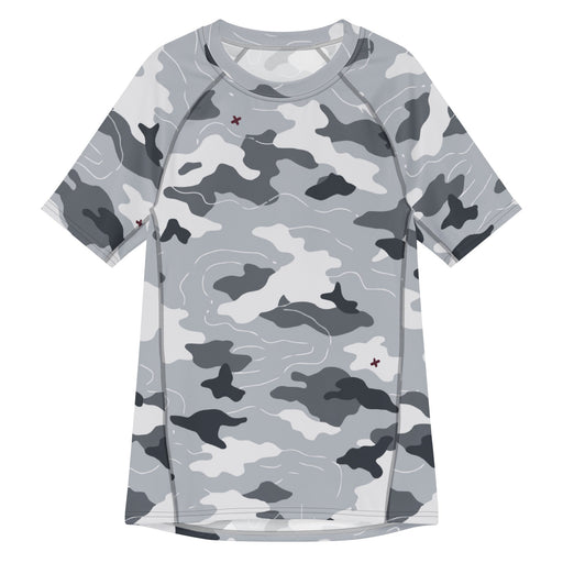 Frozen Tundra Topo CAMO Mens Short-Sleeve Rash Guard - 2XS - SS