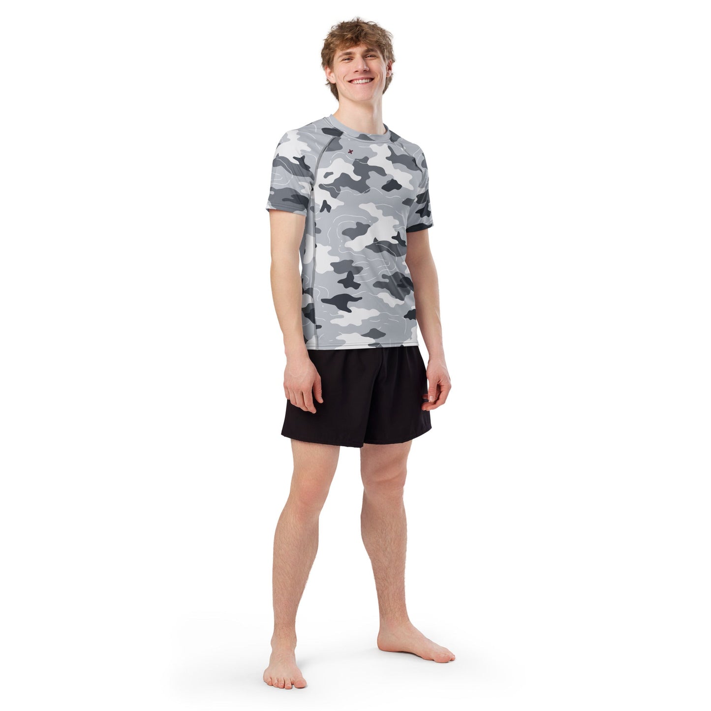Frozen Tundra Topo CAMO Mens Short-Sleeve Rash Guard
