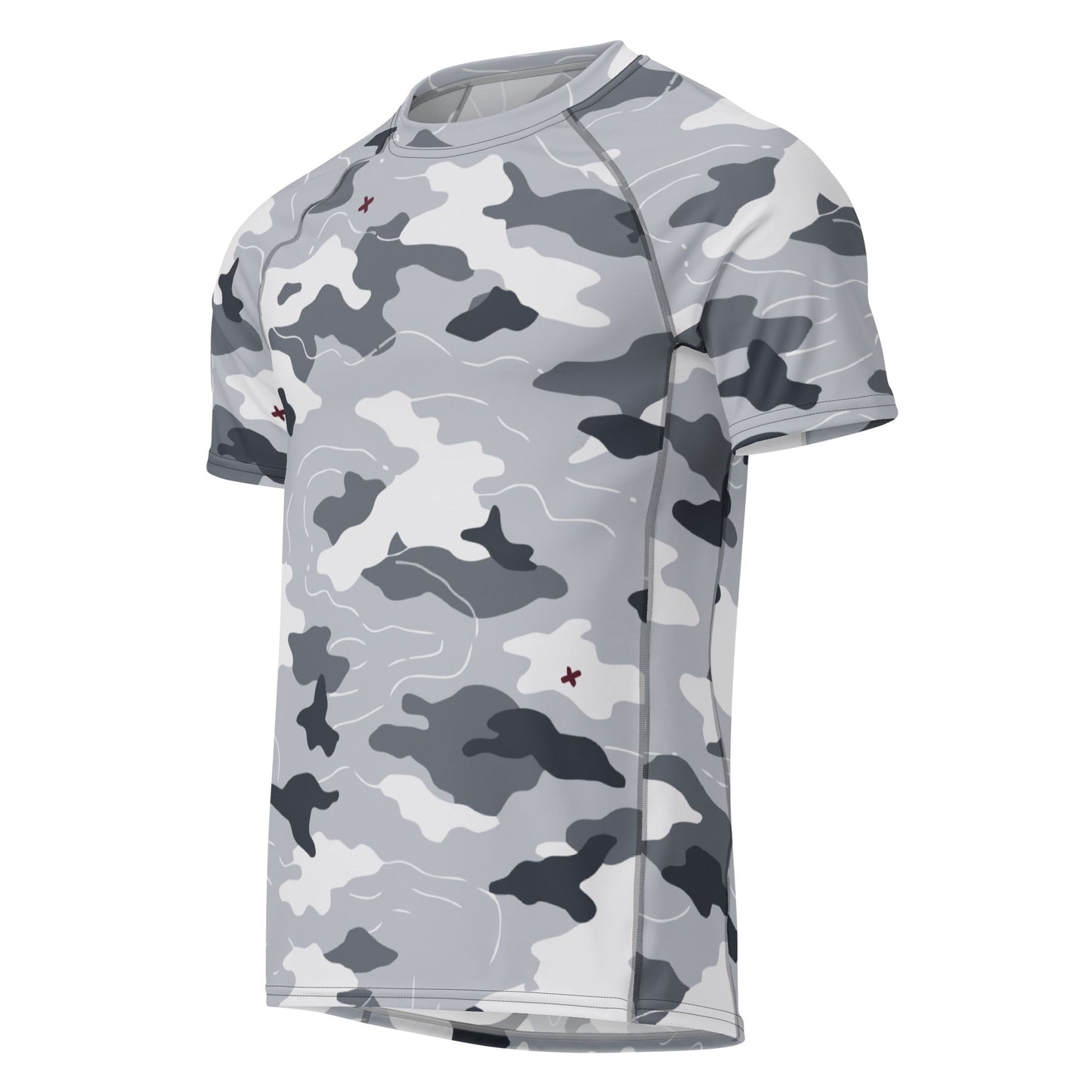 Frozen Tundra Topo CAMO Mens Short-Sleeve Rash Guard