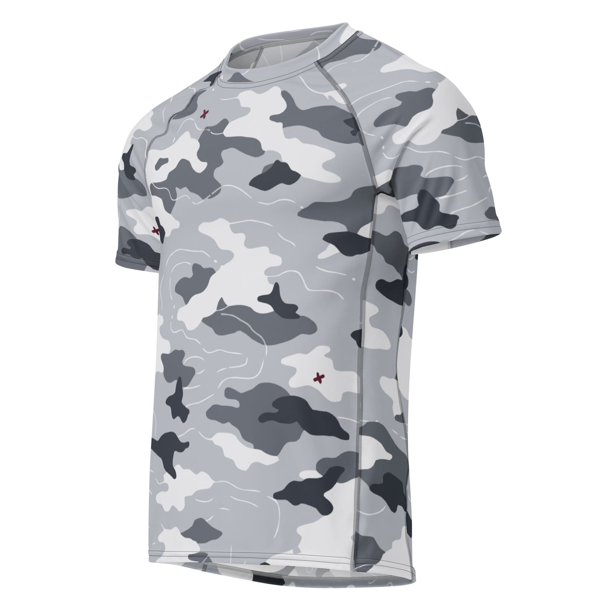Frozen Tundra Topo CAMO Mens Short-Sleeve Rash Guard