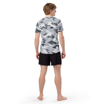 Frozen Tundra Topo CAMO Mens Short-Sleeve Rash Guard