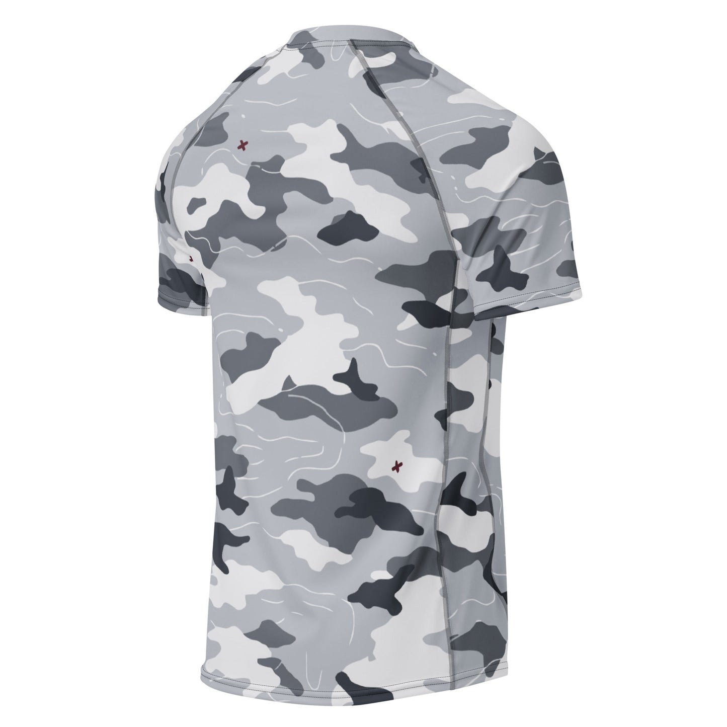 Frozen Tundra Topo CAMO Mens Short-Sleeve Rash Guard