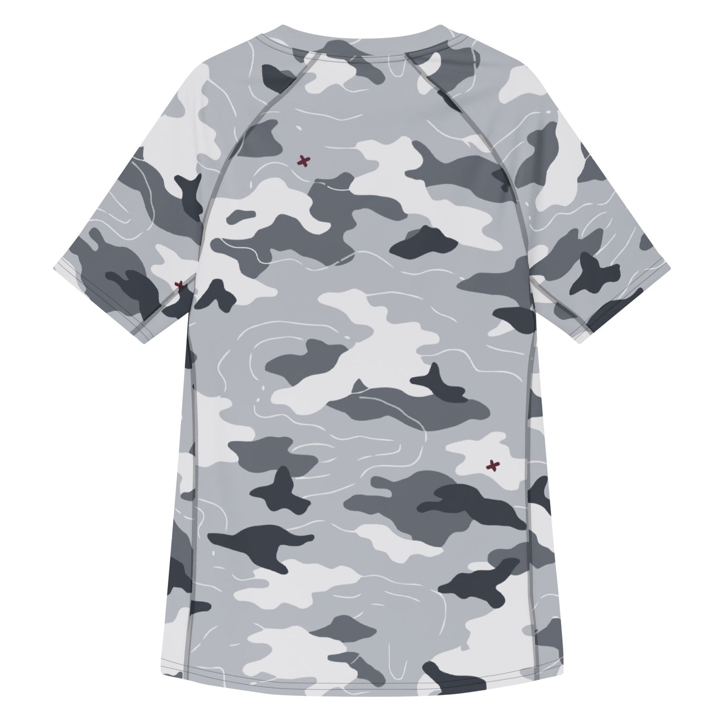 Frozen Tundra Topo CAMO Mens Short-Sleeve Rash Guard