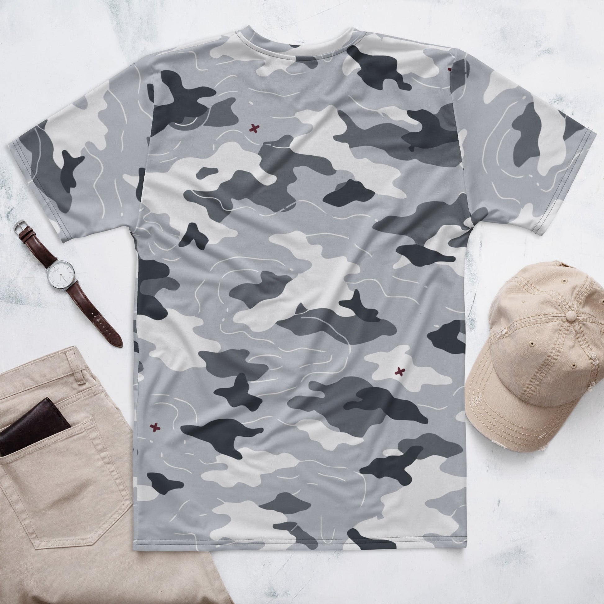 Frozen Tundra Topo CAMO Mens t-shirt - T-Shirts