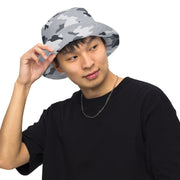 Frozen Tundra Topo CAMO Reversible Bucket Hat - Head