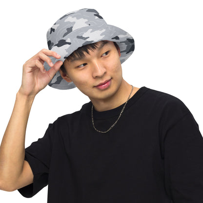 Frozen Tundra Topo CAMO Reversible bucket hat - Bucket Hats