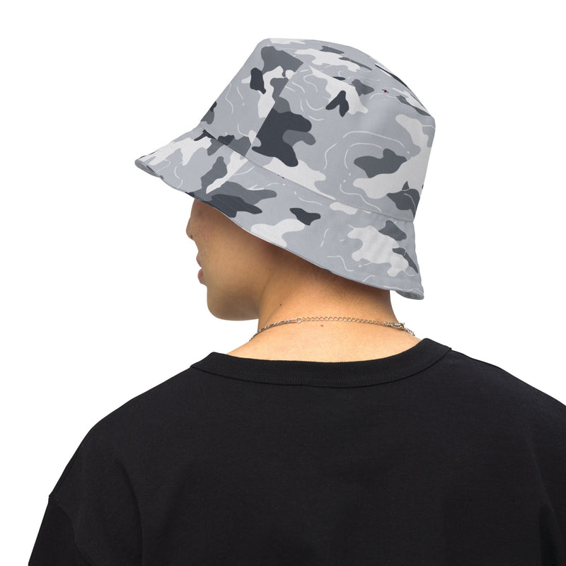 Frozen Tundra Topo CAMO Reversible Bucket Hat - XS - Head