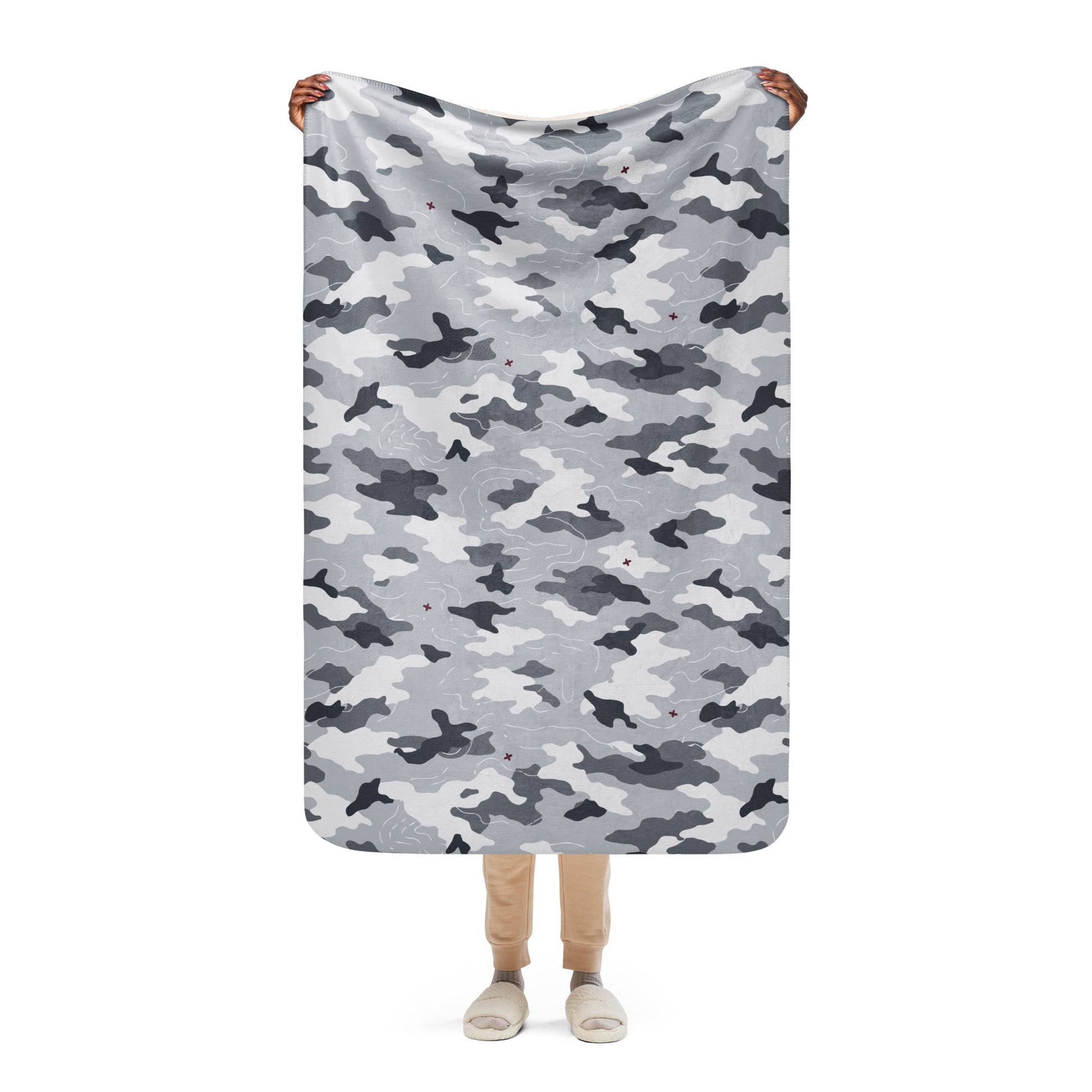 Frozen Tundra Topo CAMO Sherpa blanket - 37″×57″ - Blankets