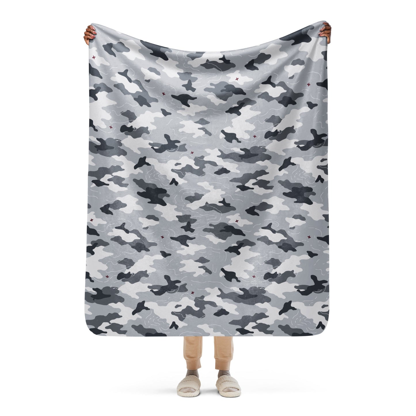 Frozen Tundra Topo CAMO Sherpa blanket - 50″×60″ - Blankets