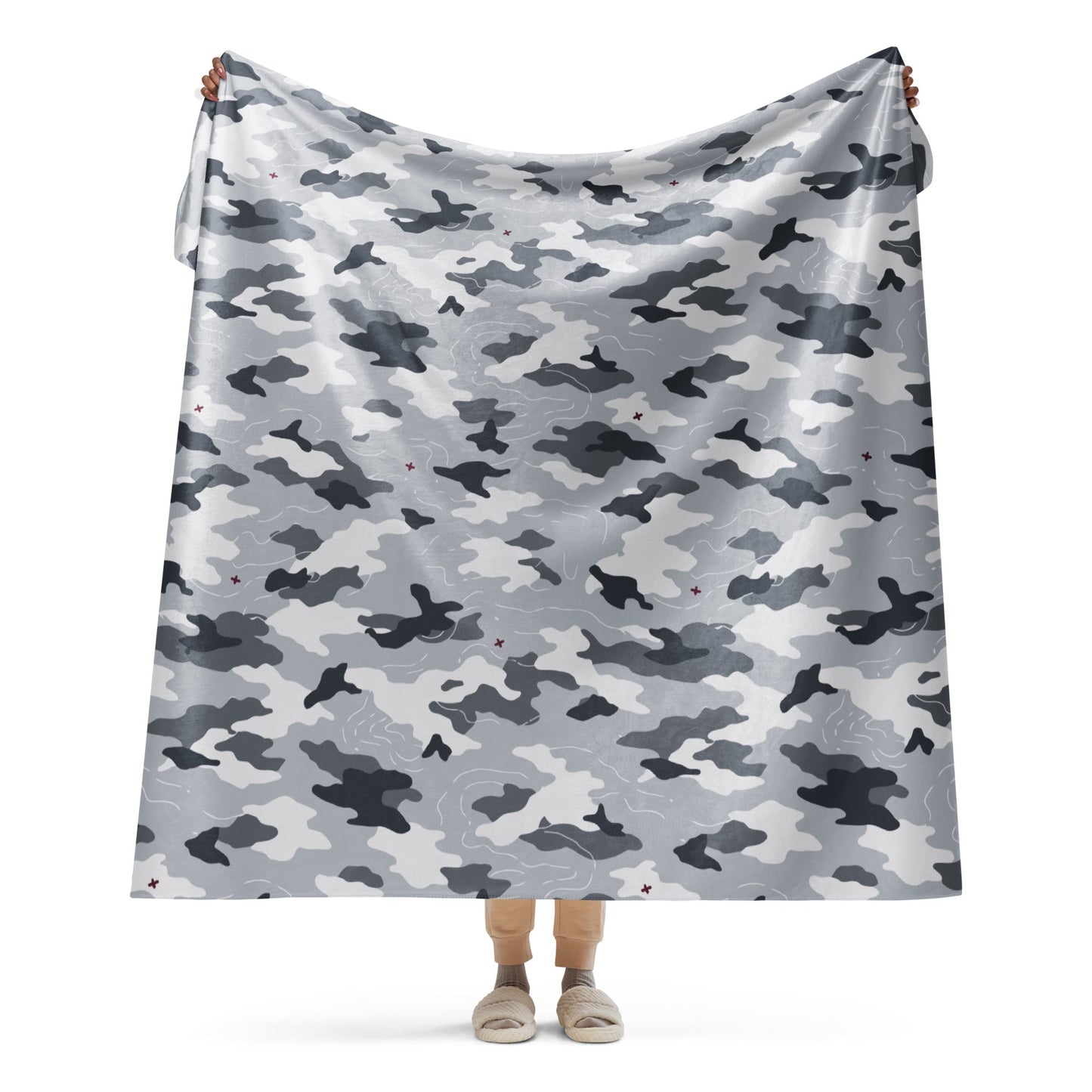 Frozen Tundra Topo CAMO Sherpa blanket - 60″×80″ - Blankets