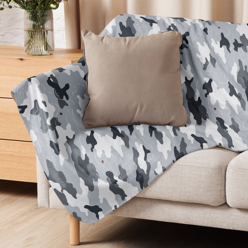 Frozen Tundra Topo CAMO Sherpa Blanket
