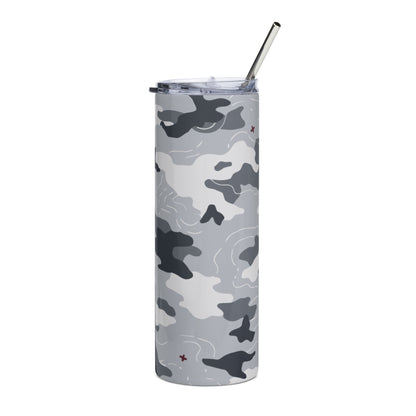 Frozen Tundra Topo CAMO Stainless steel tumbler - Black - Steel Tumbler
