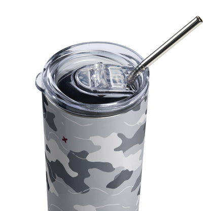 Frozen Tundra Topo CAMO Stainless steel tumbler - Black - Steel Tumbler