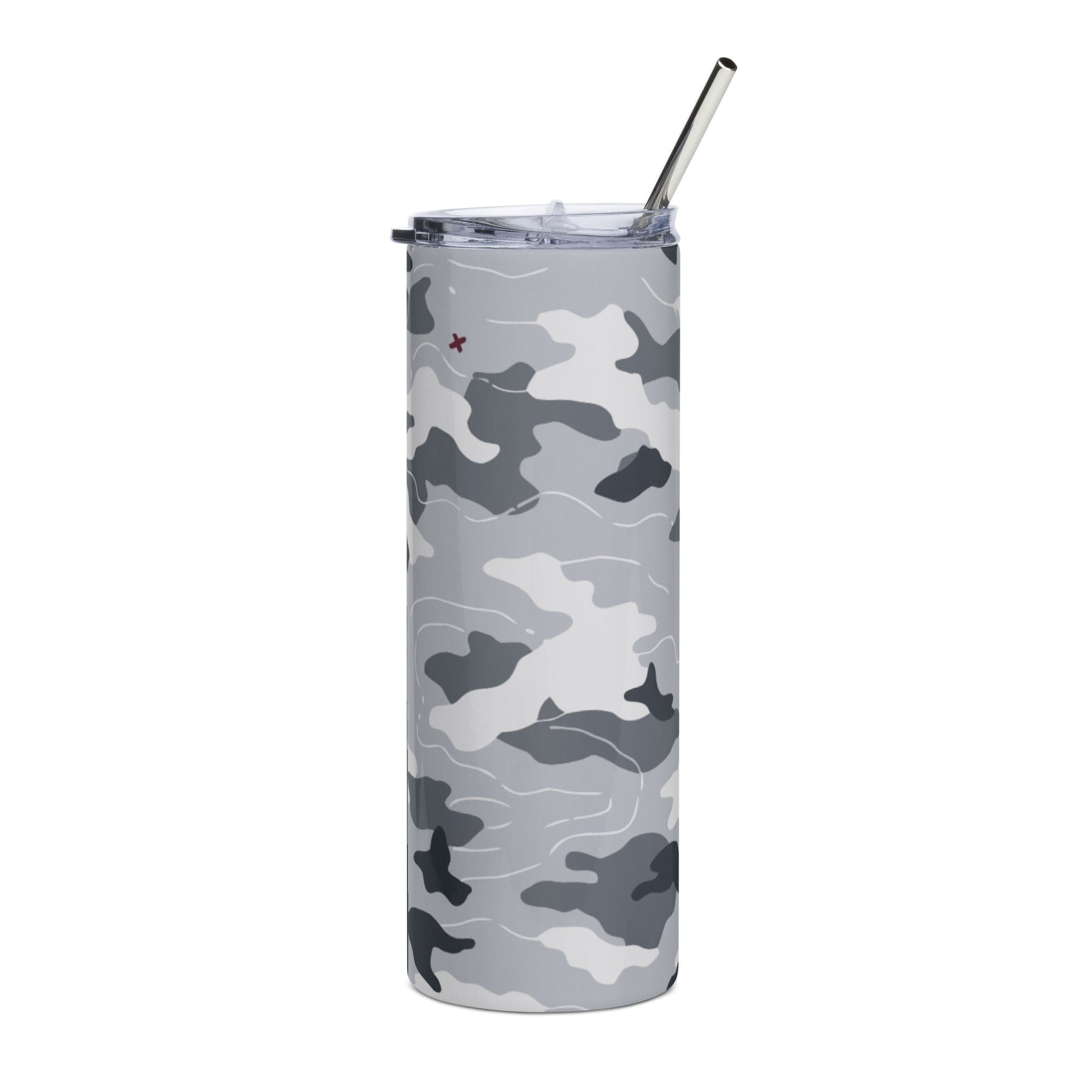 Frozen Tundra Topo CAMO Stainless steel tumbler - Black - Steel Tumbler
