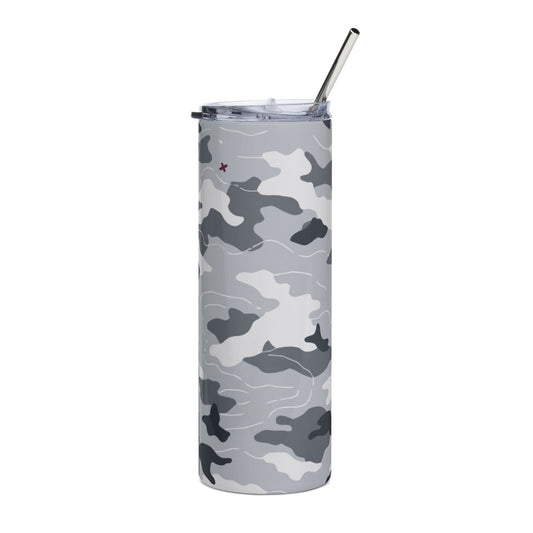 Frozen Tundra Topo CAMO Stainless steel tumbler - Black - Steel Tumbler