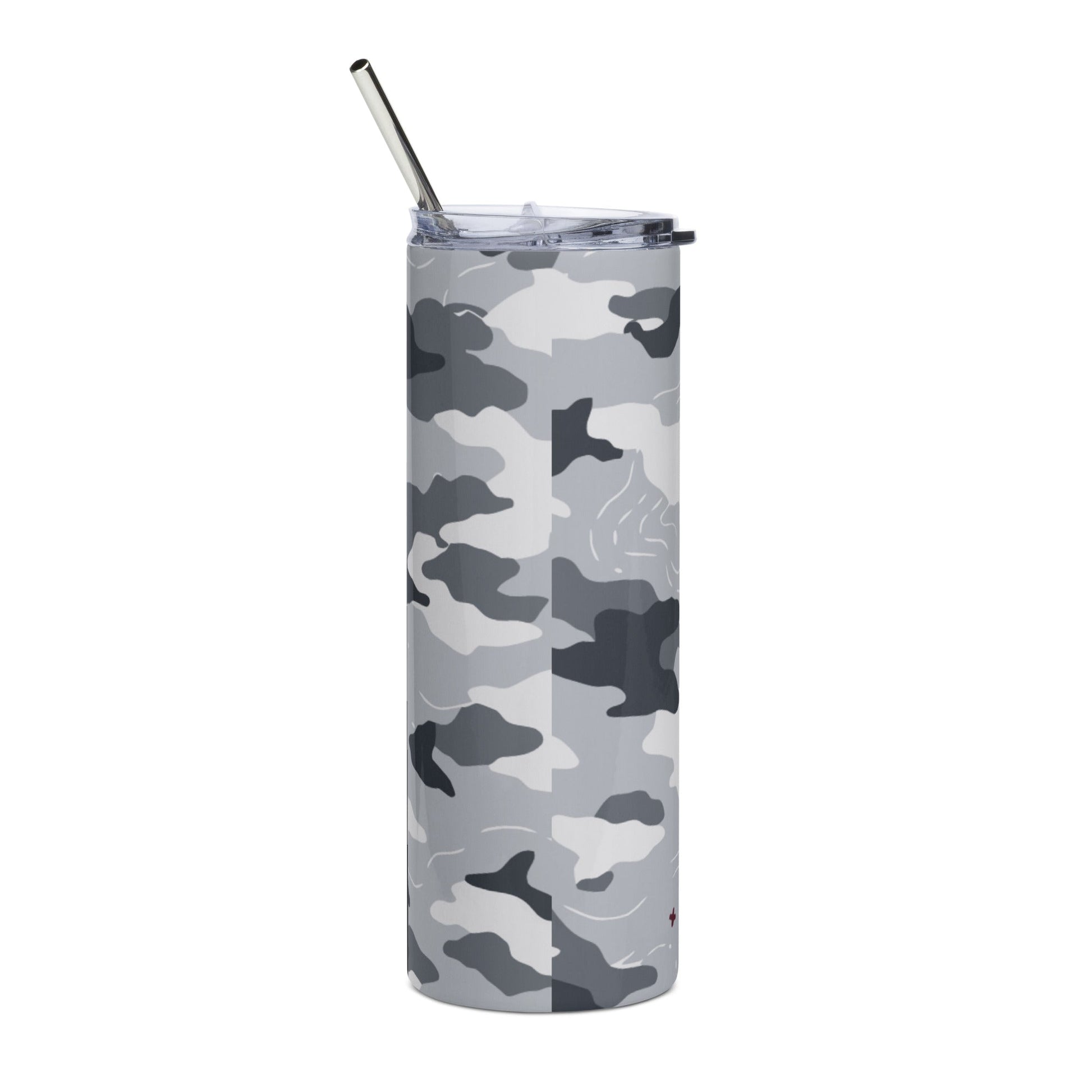 Frozen Tundra Topo CAMO Stainless steel tumbler - Black - Steel Tumbler