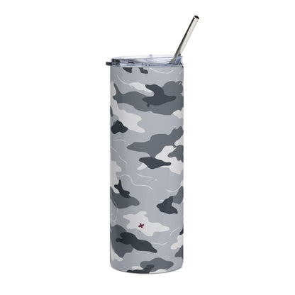 Frozen Tundra Topo CAMO Stainless steel tumbler - Black - Steel Tumbler