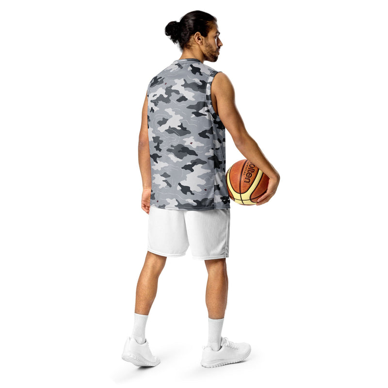 Frozen Tundra Topo CAMO Unisex Basketball Jersey