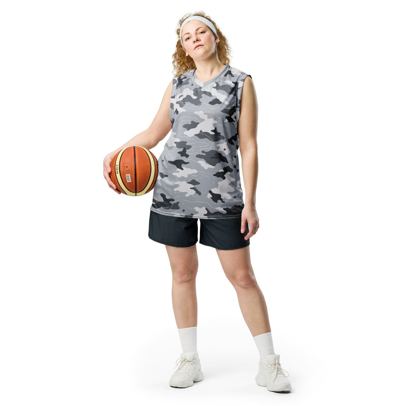 Frozen Tundra Topo CAMO Unisex Basketball Jersey