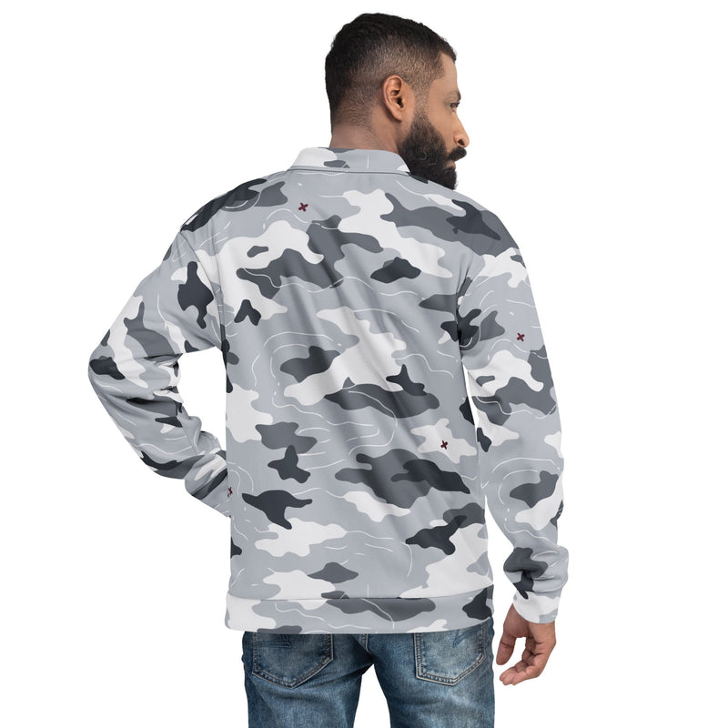 Frozen Tundra Topo CAMO Unisex Bomber Jacket