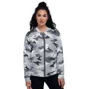 Frozen Tundra Topo CAMO Unisex Bomber Jacket
