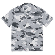 Frozen Tundra Topo CAMO Unisex Short-Sleeve Button Shirt - 2XS